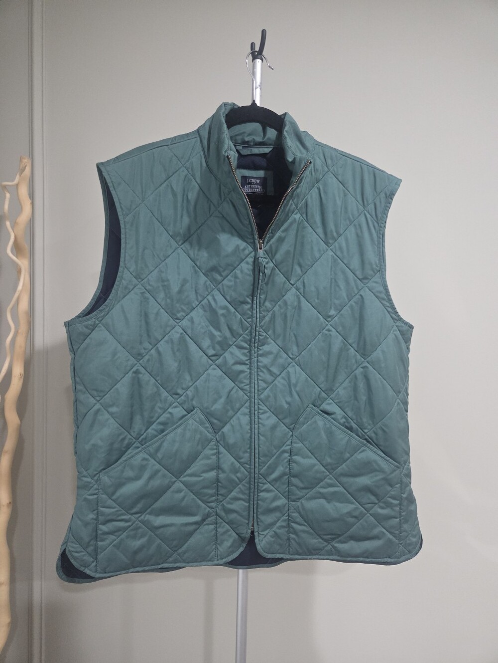 J.Crew Quilted Walker Vest With Front Patch Pockets Sz.XL Men's